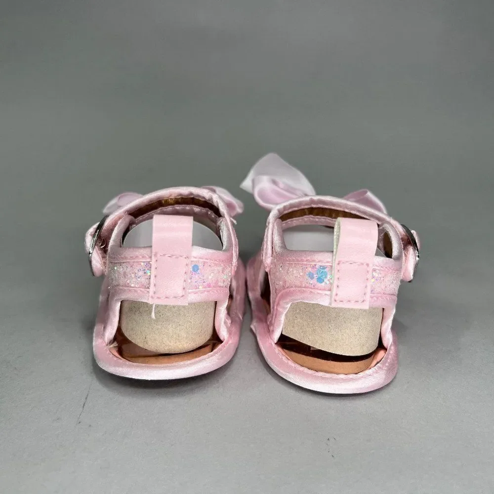 Badgley Mischka‎ Girl's Kensie Pink Glitter Elegant Sandals
